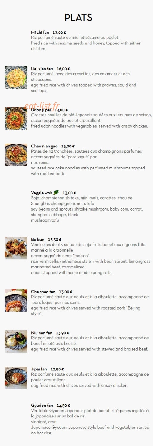 Mr Zhang — carte page 2