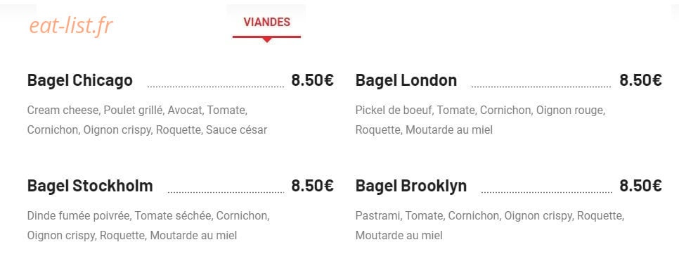 Nina's Bagel & Salade — carte page 3