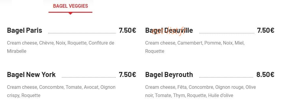 Nina's Bagel & Salade — carte page 2