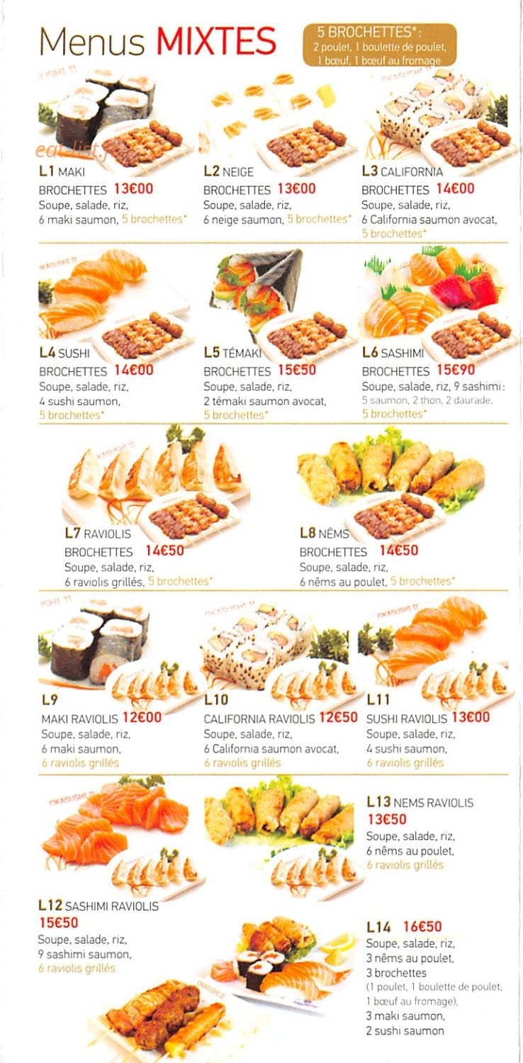 Oka Sushi — carte page 6