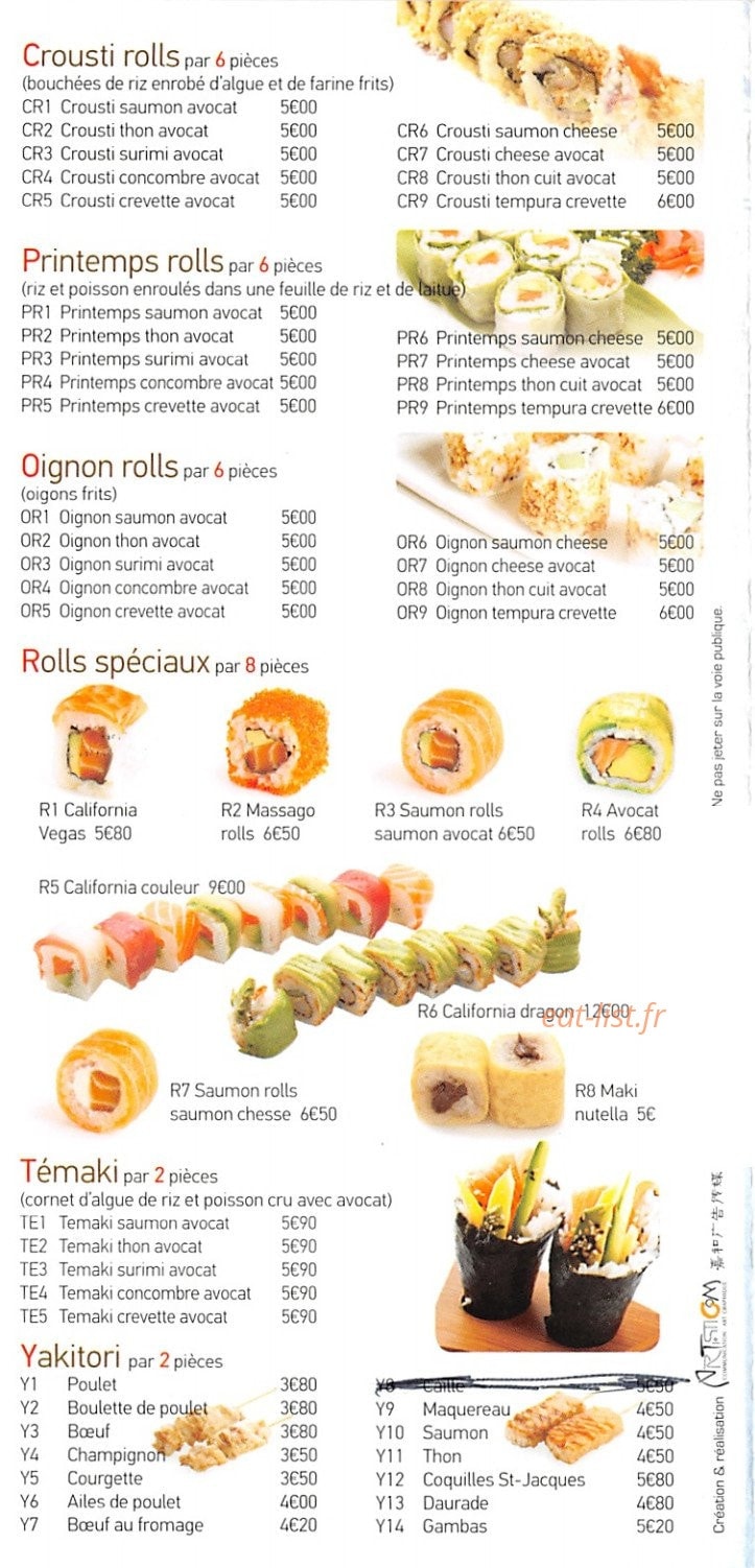 Oka Sushi — carte page 8