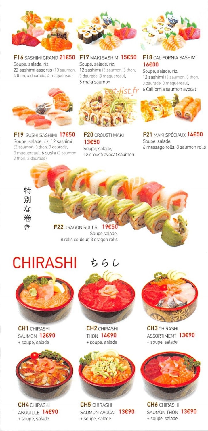 Oka Sushi — carte page 3