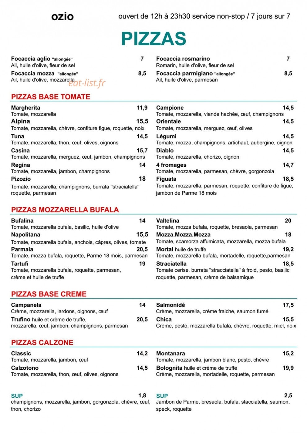 Ozio — carte page 3