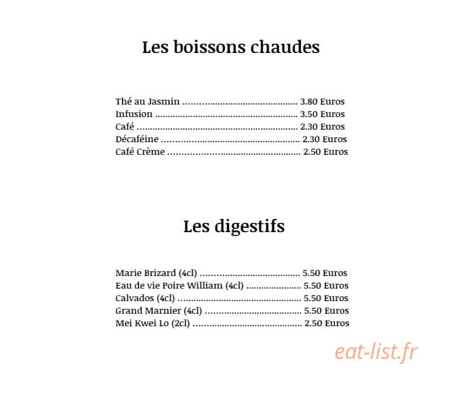 Pavillon de Jade — carte page 19