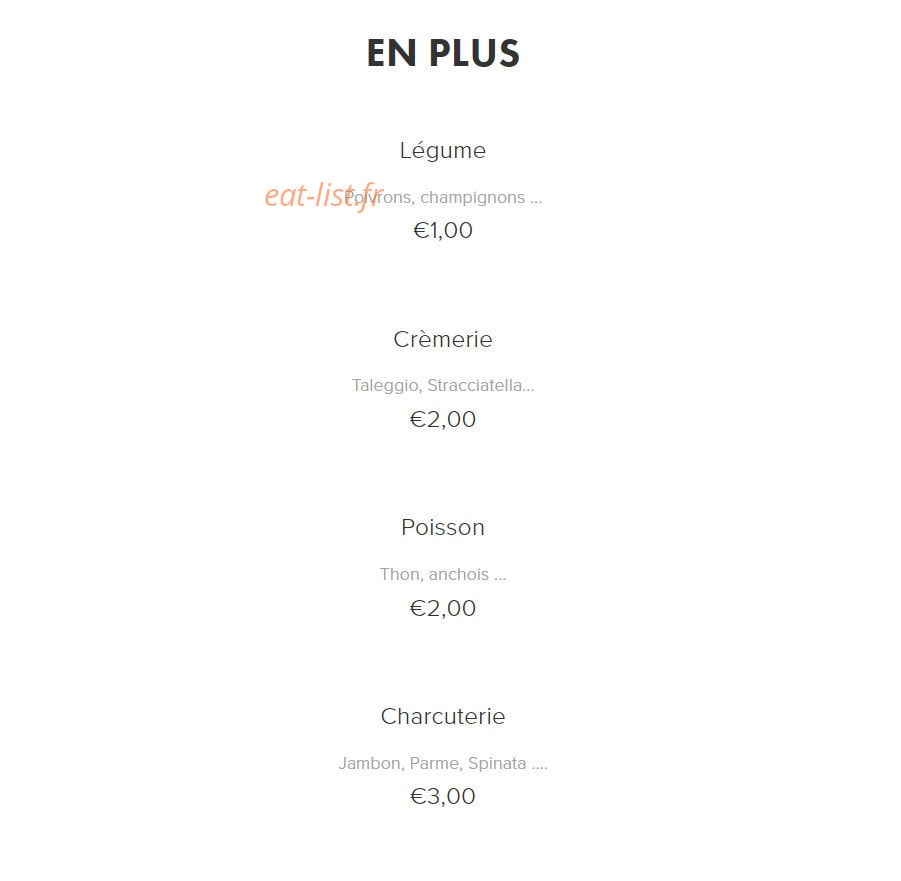 Pizza des As — carte page 6