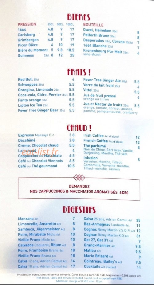 Pub Kléber — carte page 6