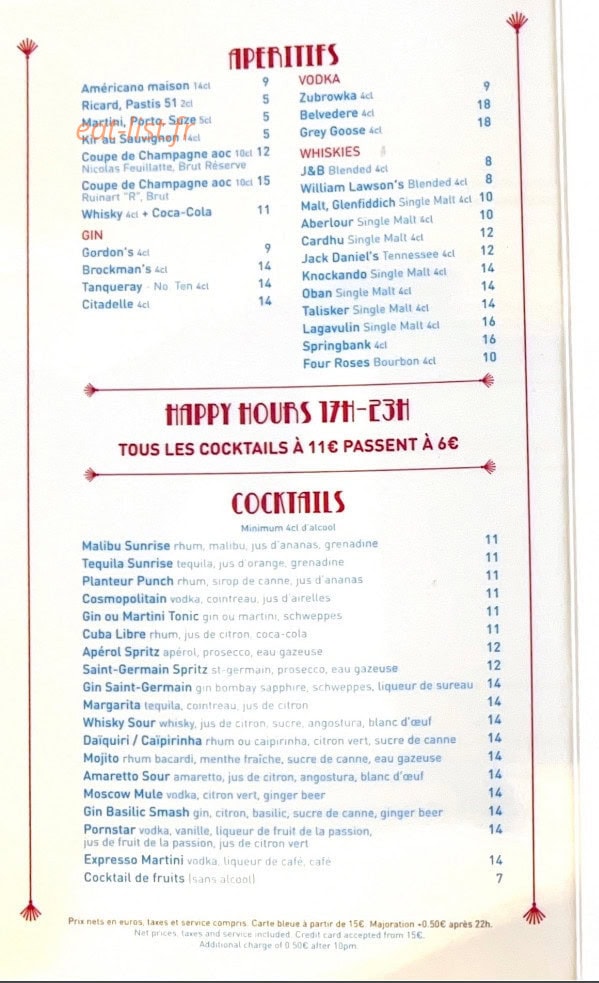 Pub Kléber — carte page 3