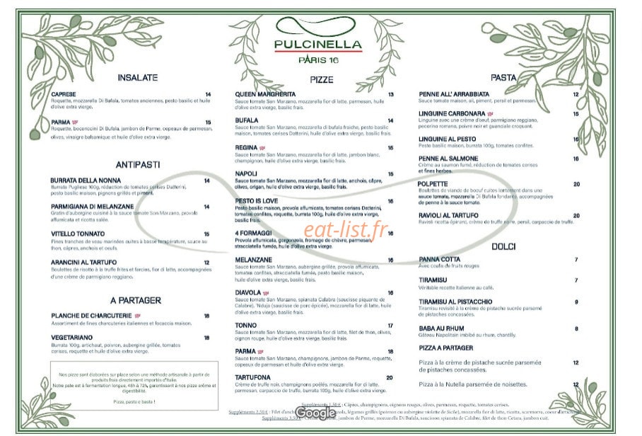 Pulcinella — carte page 1