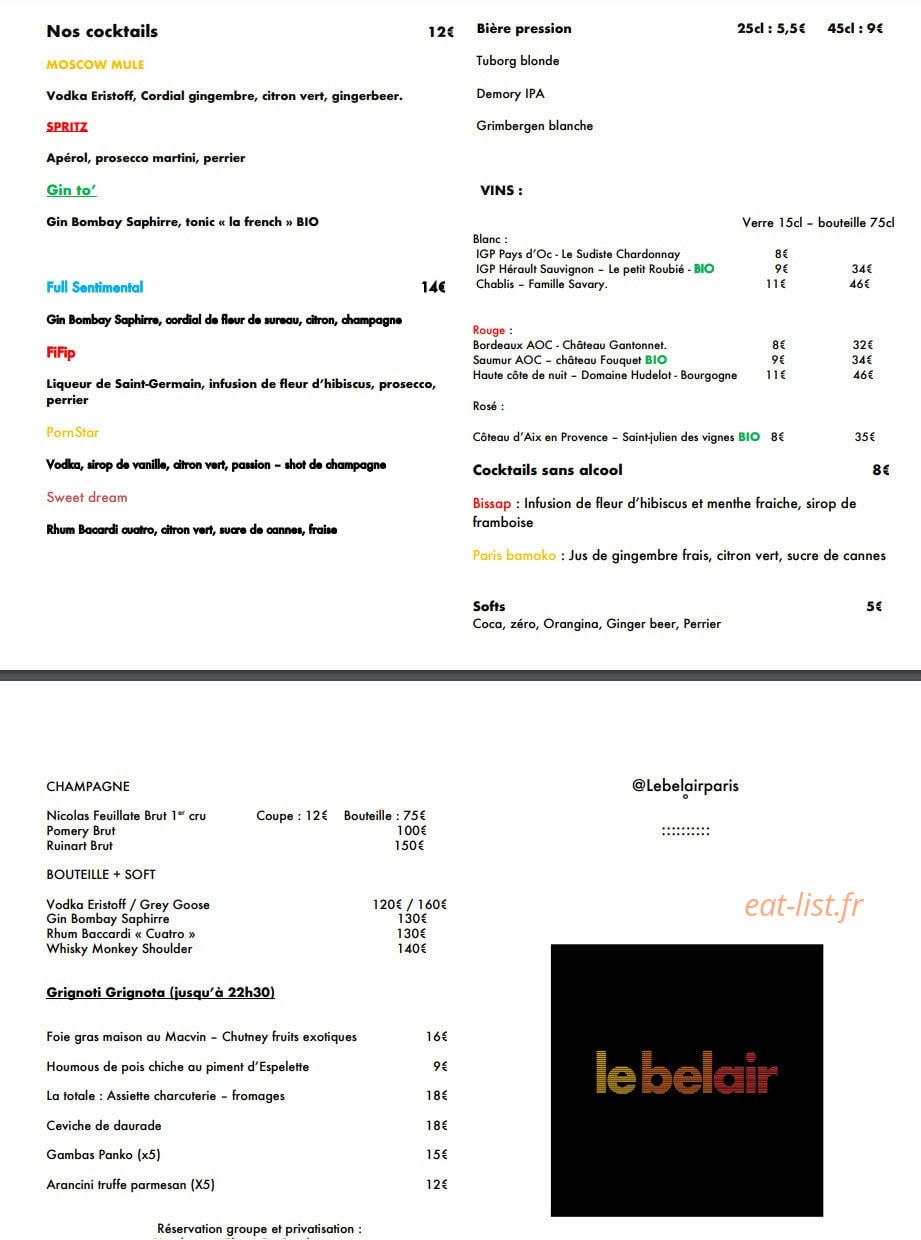 Radioeat — carte page 3