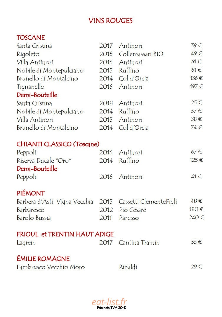 Restaurant Conti — carte page 5