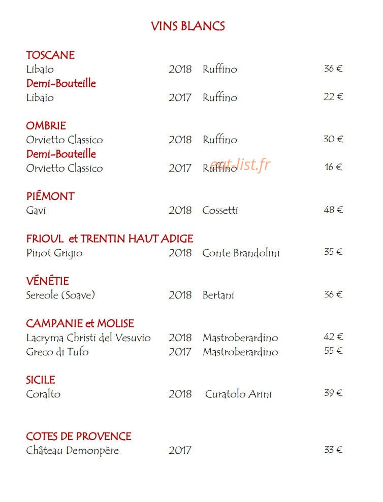 Restaurant Conti — carte page 7