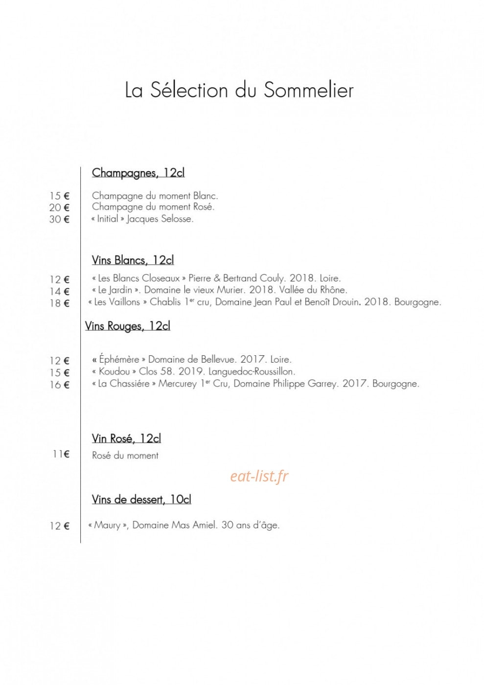 Restaurant Substance — carte page 24