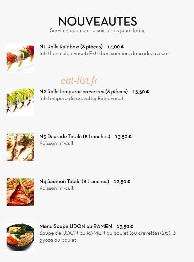 Resto Yummy — carte page 3
