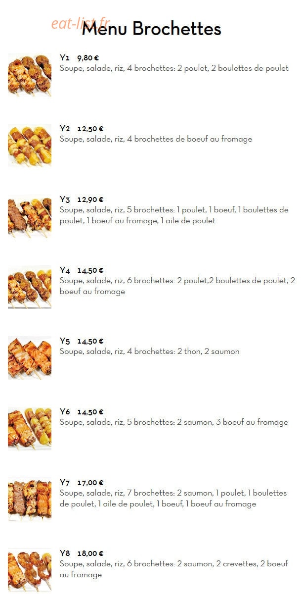 Resto Yummy — carte page 13