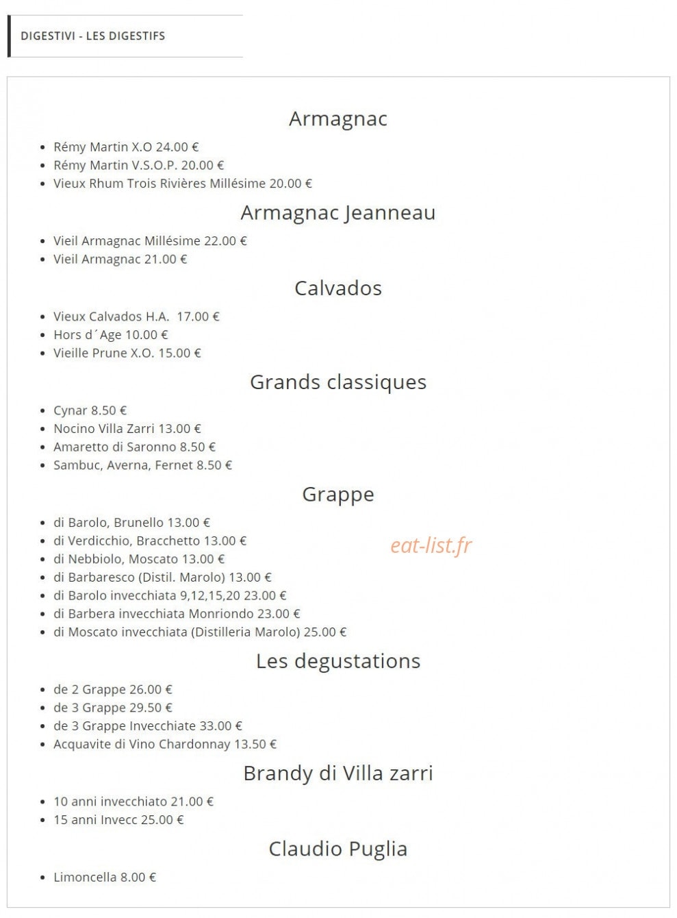 Romantica Caffé — carte page 4
