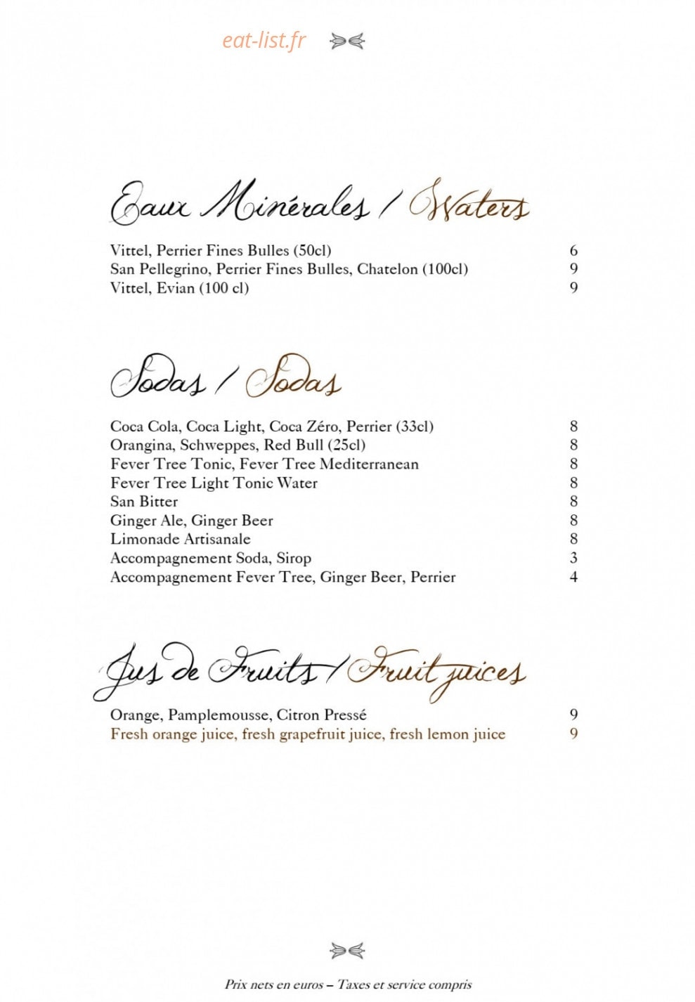 Saint James Paris — carte page 22