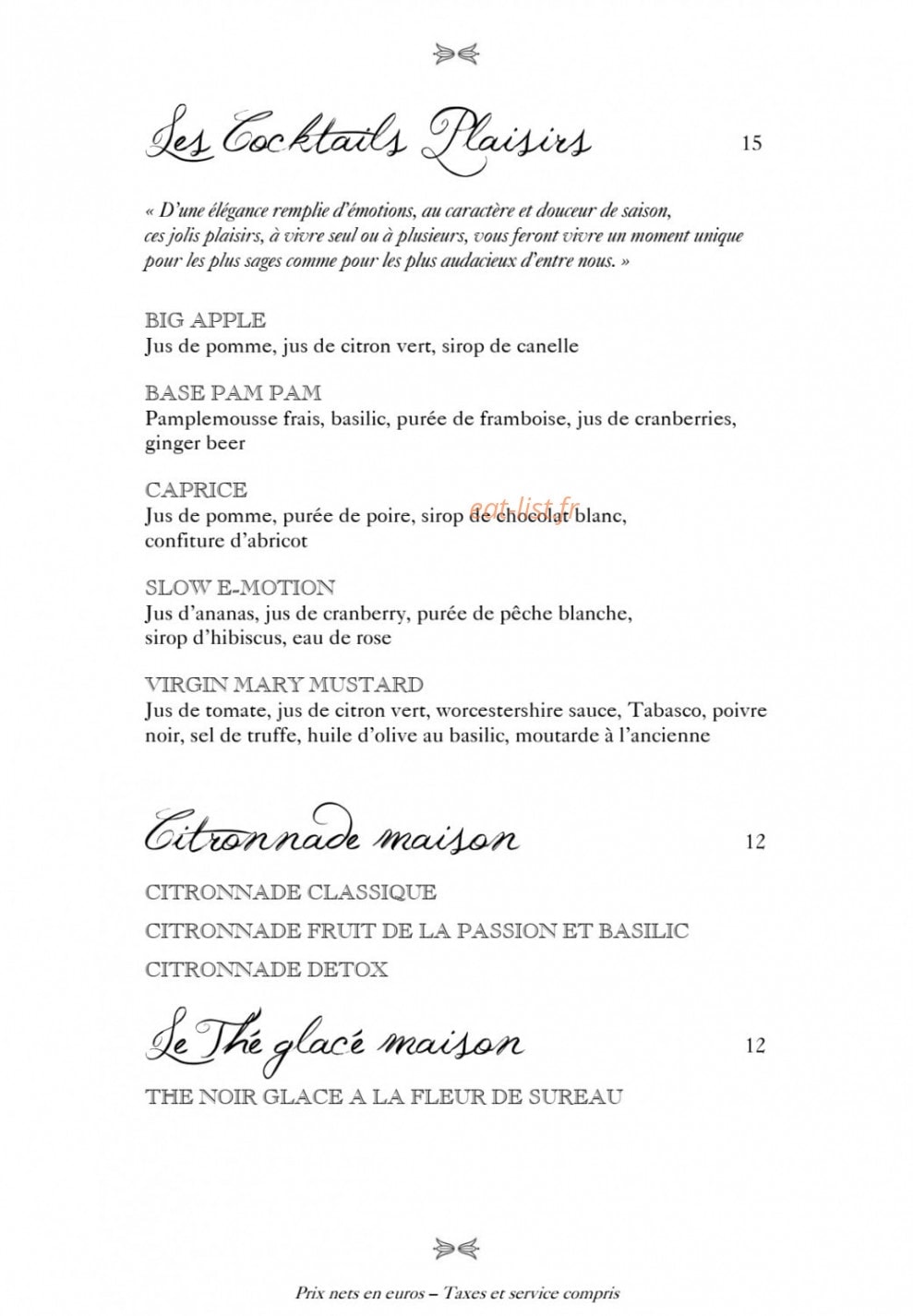 Saint James Paris — carte page 7
