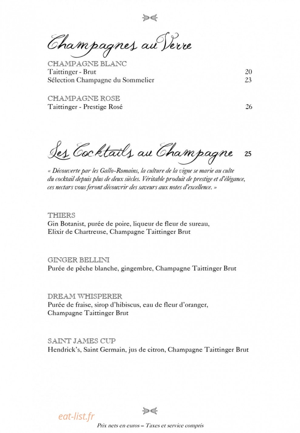 Saint James Paris — carte page 8