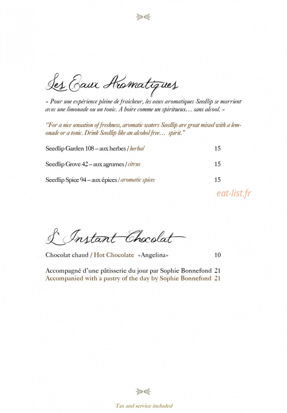 Saint James Paris — carte page 23