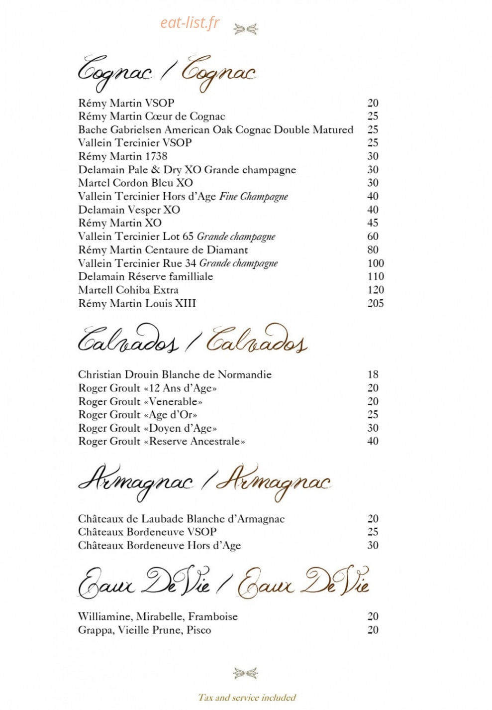 Saint James Paris — carte page 18