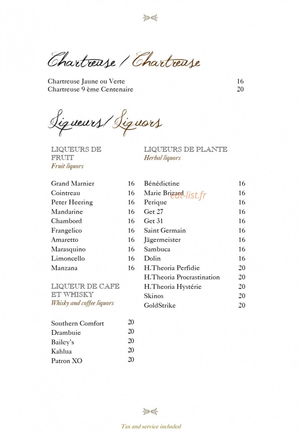 Saint James Paris — carte page 21