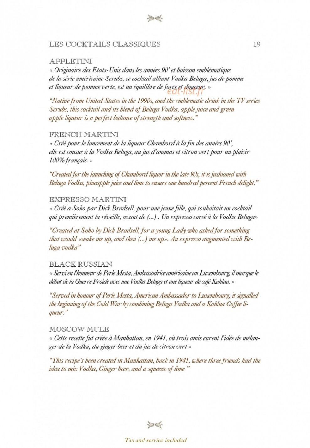 Saint James Paris — carte page 14