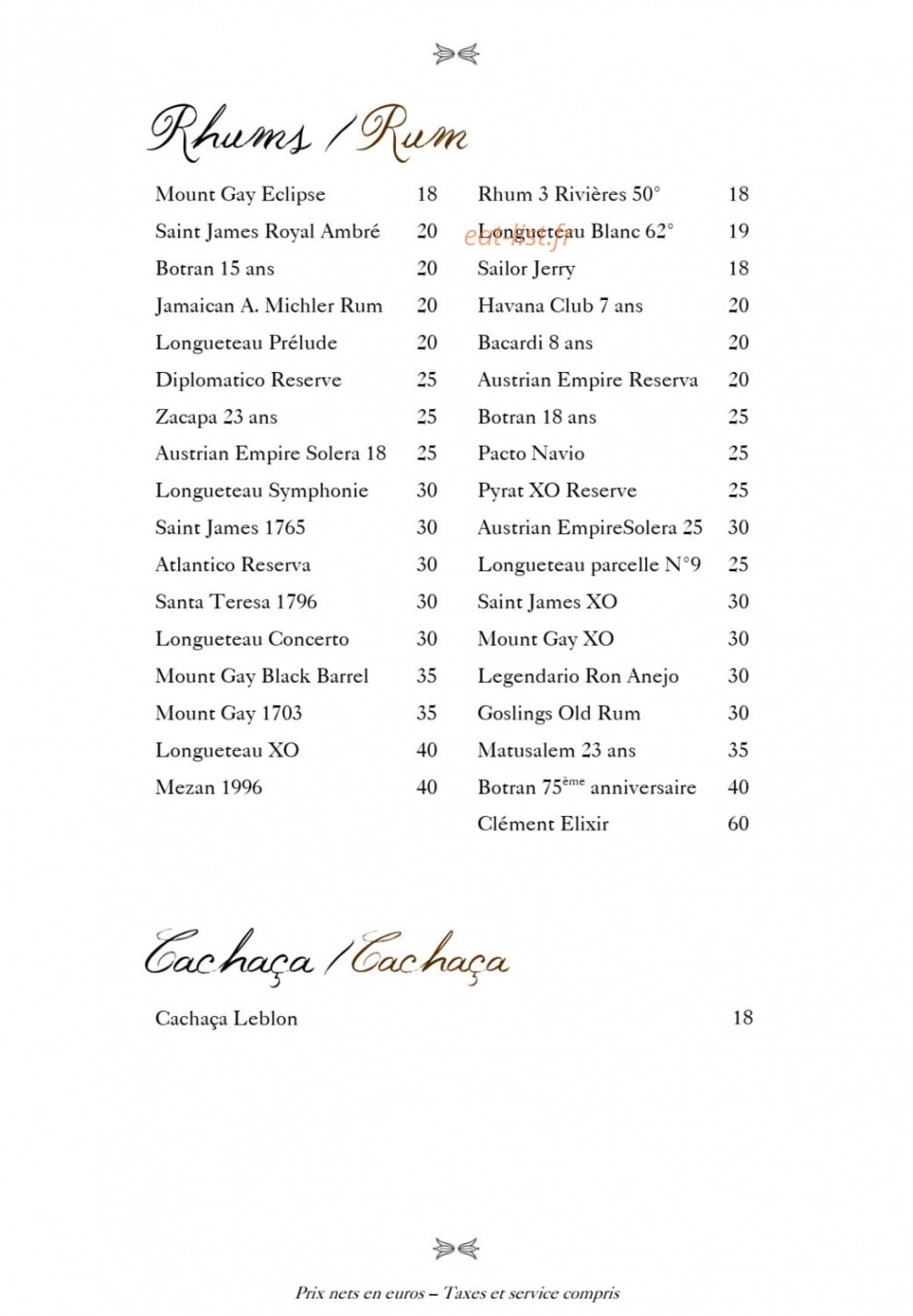 Saint James Paris — carte page 9