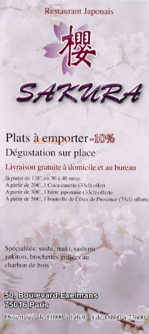 Sakura — carte page 1