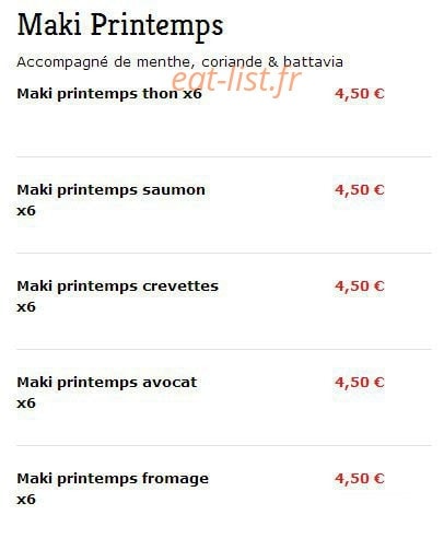 Saveurs de Tokyo — carte page 14