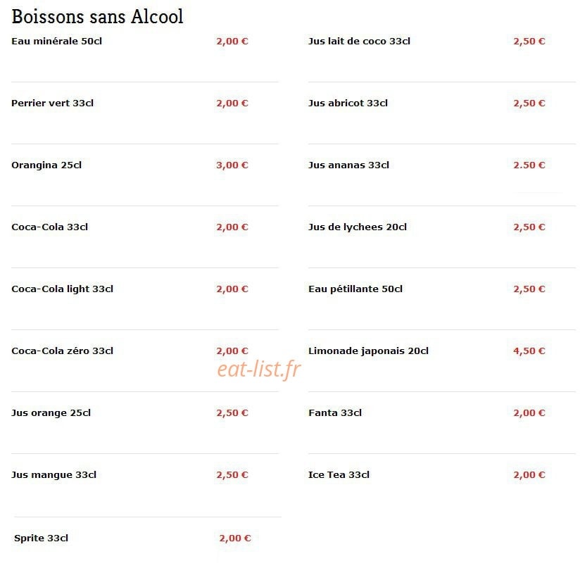 Saveurs de Tokyo — carte page 25