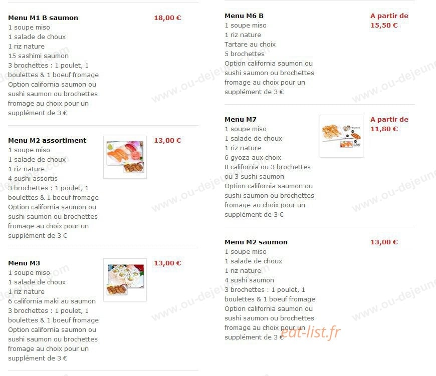 Saveurs de Tokyo — carte page 5