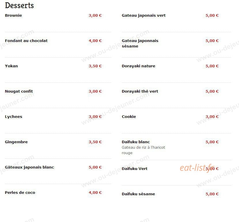 Saveurs de Tokyo — carte page 24