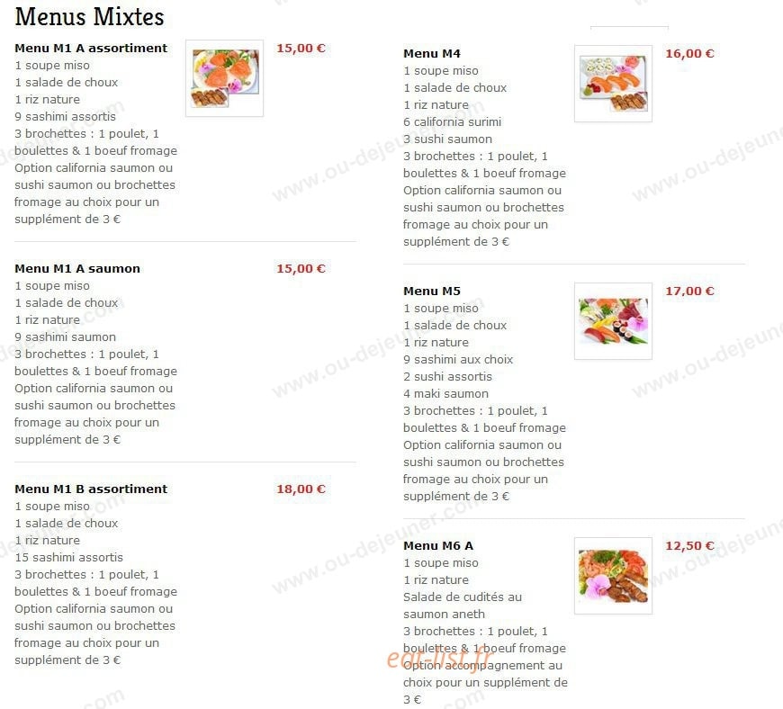 Saveurs de Tokyo — carte page 4