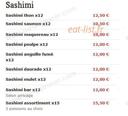 Saveurs de Tokyo — carte page 12