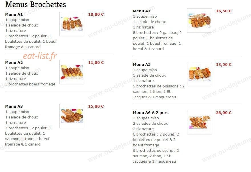 Saveurs de Tokyo — carte page 3