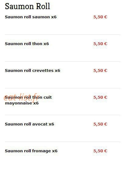 Saveurs de Tokyo — carte page 17