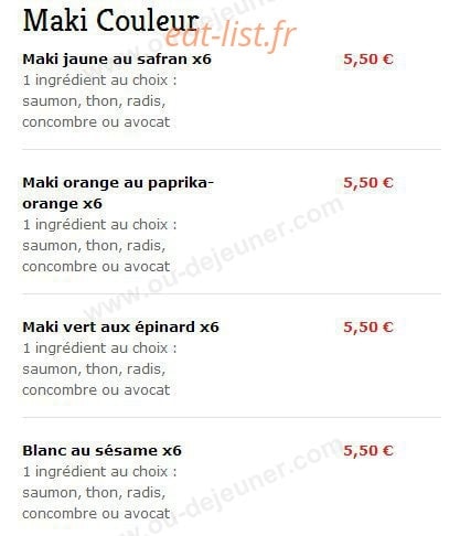 Saveurs de Tokyo — carte page 15
