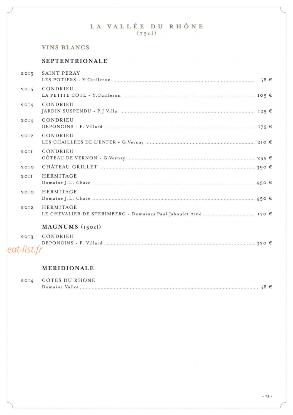 Shang Palace — carte page 25