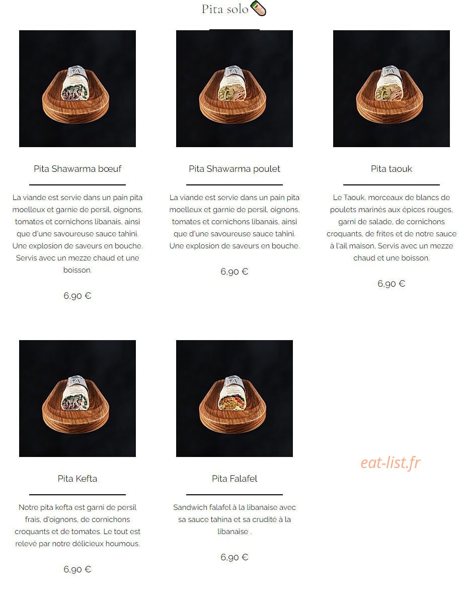 Shawar'Mama — carte page 1