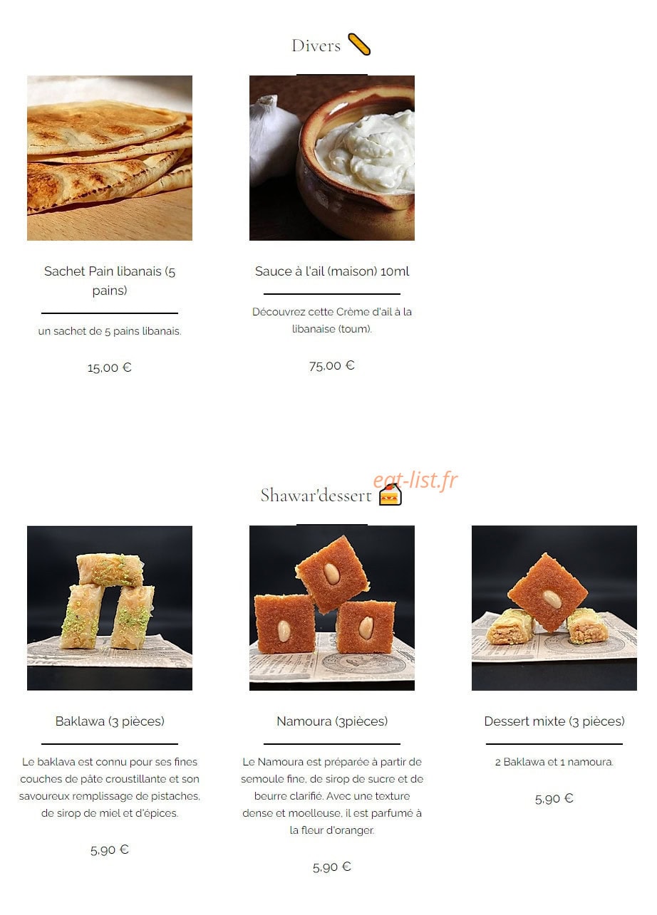 Shawar'Mama — carte page 7