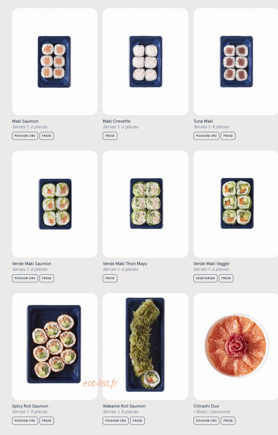 Sushi Daily — carte page 4