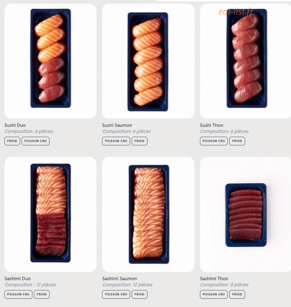 Sushi Daily — carte page 1