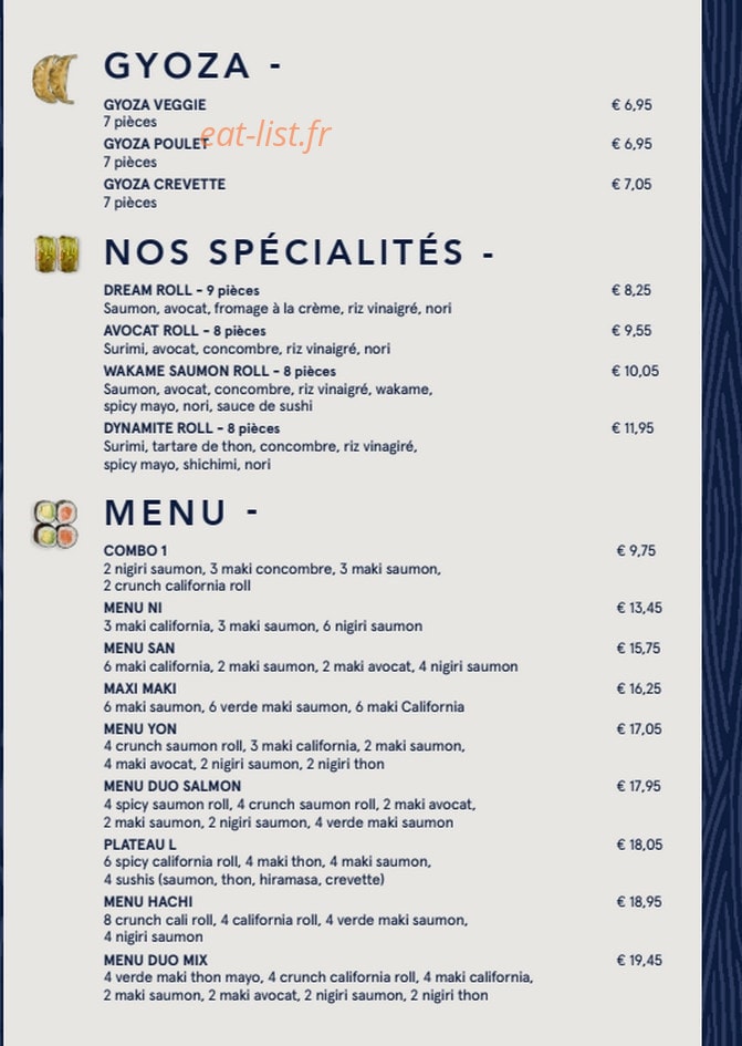 Sushi Daily — carte page 4