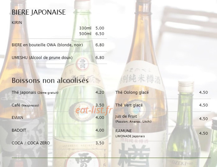 Sushi Gourmet — carte page 6