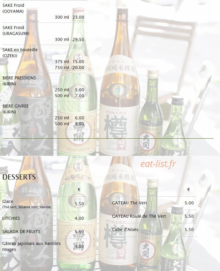 Sushi Marché — carte page 5