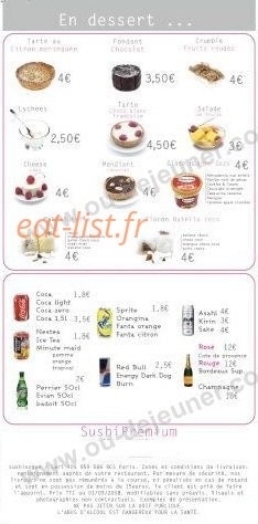 Sushi Premium — carte page 8