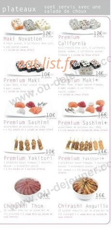 Sushi Premium — carte page 4