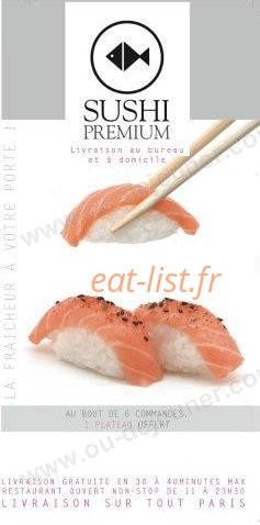 Sushi Premium — carte page 1