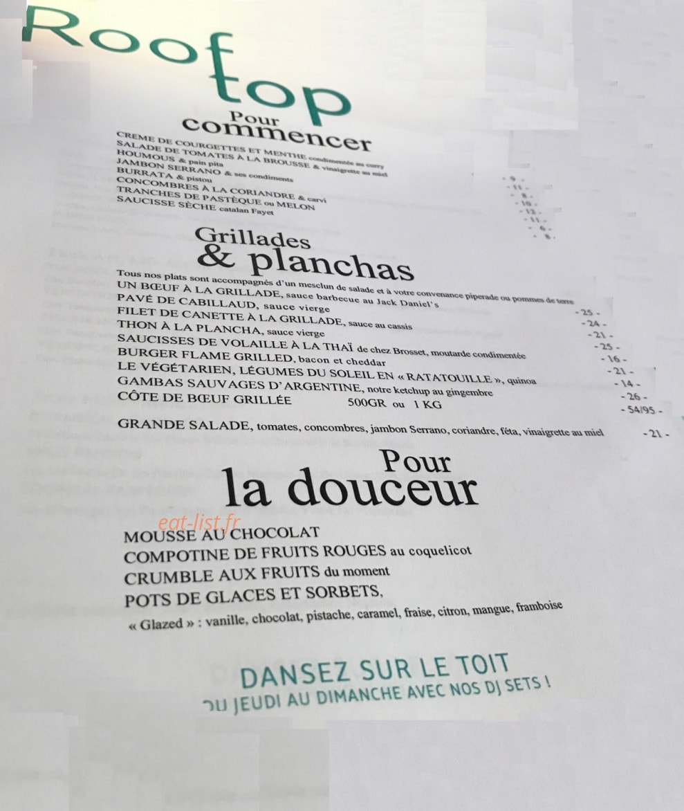 Toit Terrasse Molitor — carte page 4