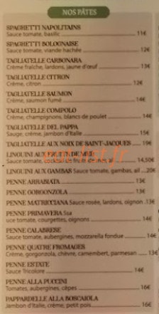 Trattoria Italiana venise — carte page 2